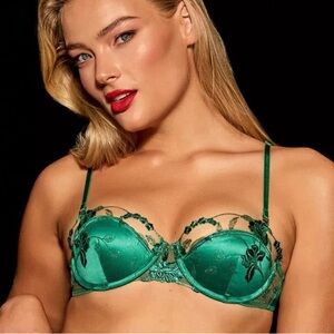 Honey Birdette Whitney Emerald Push-up Bra
